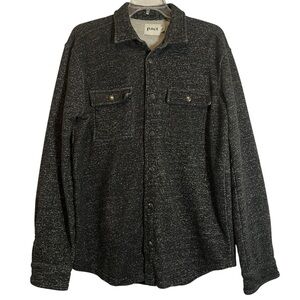 Pact Men's Charcoal Shirt Jacket Size Large